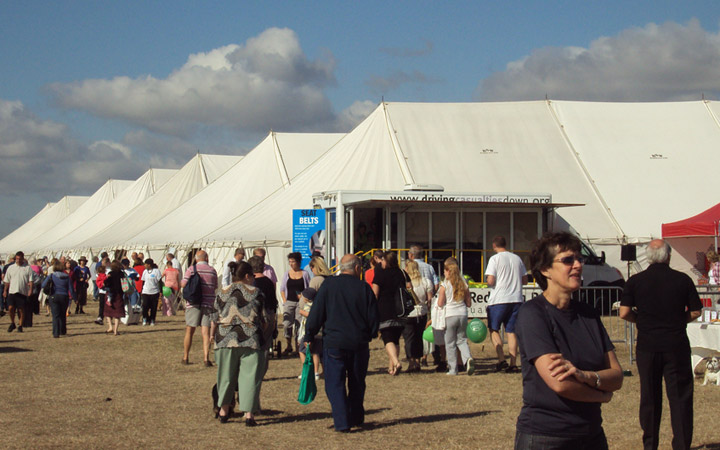 Small and large marquees