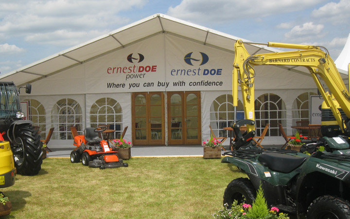 Traditional Marquee with Poles and guy ropes