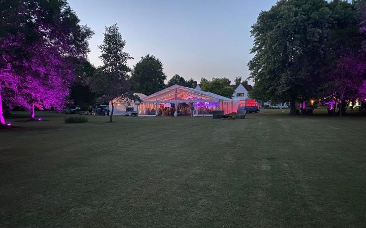 Traditional Marquee with Poles and guy ropes